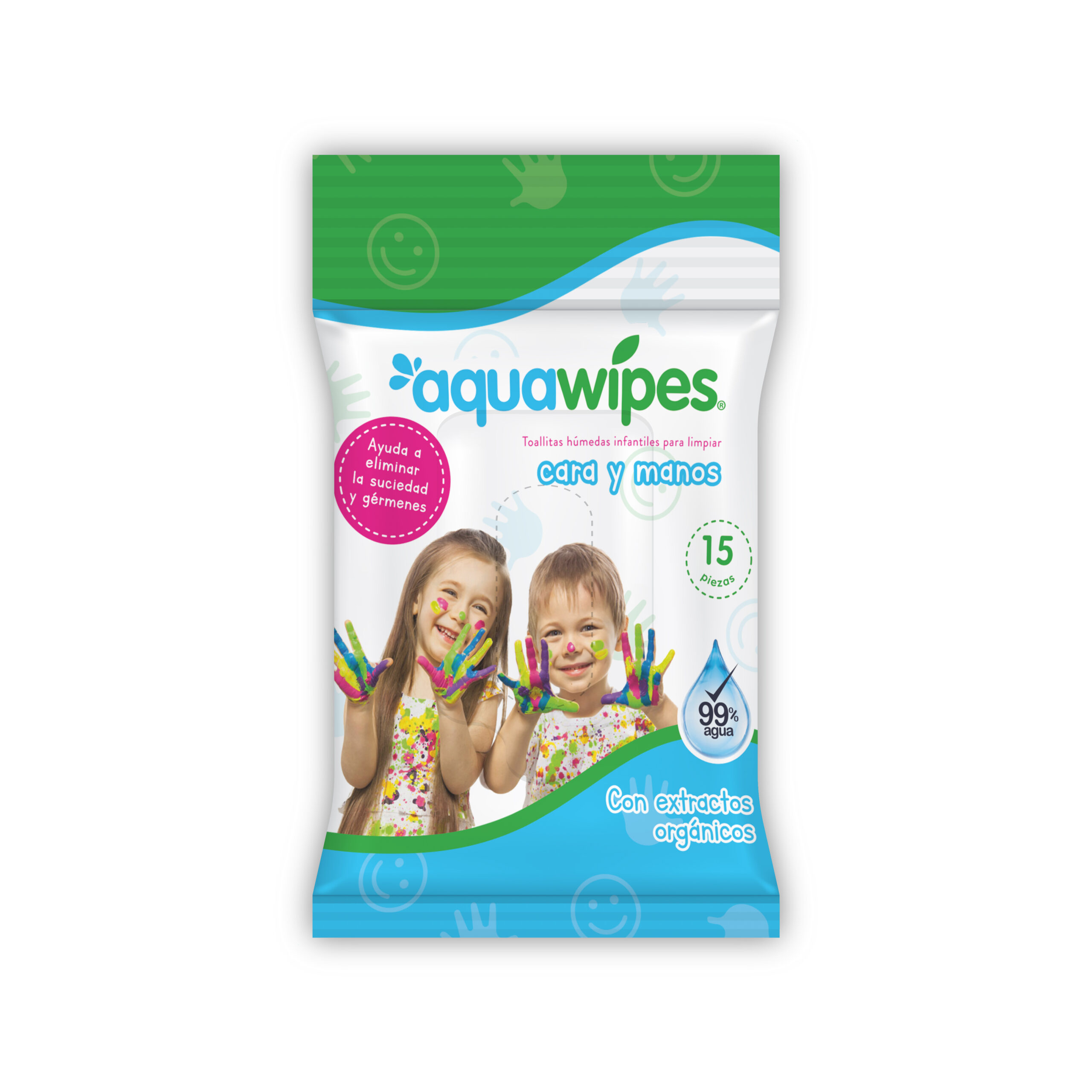 180 Toallitas Aquawipes Hand & Face - Image 2